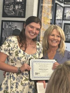 Scholarship Recipient Emily Stewart with KD Aiello